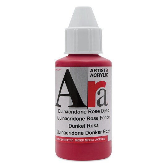 Ara; Ara Artists’ Acrylic Paint - Quinacridone Rose Deep, 100 ml bottle; Category:Open Stock Acrylic Paint; Image:1